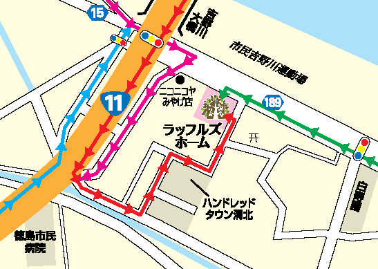 ラッフルズホームまでの地図はこちら